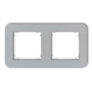 Karlik Ramka podwójna zaokrąglona MINI - srebrny metalik - Klawisze i ramki - miniaturka - grafika 1