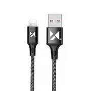 Kable USB - Wozinsky kabel przewód USB - Lightning 2,4A 1m czarny WUC-L1B - miniaturka - grafika 1