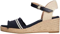 Espadryle damskie - Tommy Hilfiger Fw0fw08879 Fringe Canvas Medium Wedge damskie espadryle, Niebieski kosmiczny niebieski, 42 EU - miniaturka - grafika 1