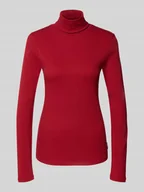 Swetry damskie - Golf o kroju slim fit z mieszanki bawełny - miniaturka - grafika 1