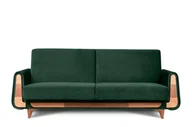 Sofy i kanapy - Zielona sofa rozkładana welur GUSTAVO - miniaturka - grafika 1