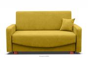 Sofy i kanapy - Sofa 3 rozkładana do spania amerykanka żółta INCA - miniaturka - grafika 1