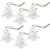 Bombki - Drewniane zawieszki bombki na choinkę 6 sztuk - miniaturka - grafika 1