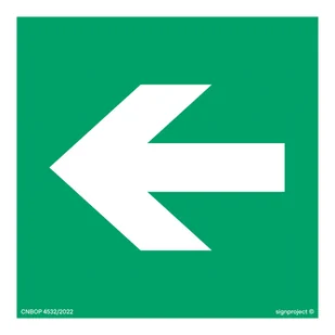 AE005 KIERUNEK DROGI EWAKUACYJNEJ, KS - FOLIA PODŁOGOWA FOTOLUMINESCENCYJNA; (350X350MM) - Systemy ekspozycyjne i znaki informacyjne - miniaturka - grafika 1