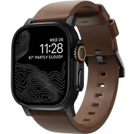 Akcesoria do smartwatchy - Nomad Pasek skórzany Modern Band do Apple Watch 49/46/45/44 mm, brązowo-czarny - miniaturka - grafika 1