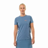 Koszulki i topy damskie - Damska koszulka szybkoschnąca Jack Wolfskin NARROWS T W elemental blue - XXL - miniaturka - grafika 1