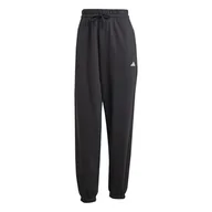 Spodnie rowerowe - adidas Kobiety ESSENTIALS SMALL LOGO FRENCH TERRY CUFFED PANTS, black/white, XL - miniaturka - grafika 1