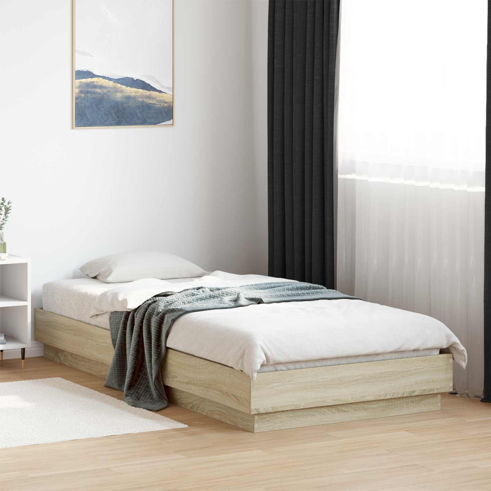 vidaXL vidaXL Rama łóżka podłogowego dąb Sonoma 80 x 200 cm