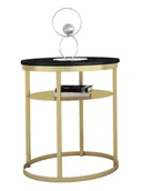 Ławy i stoliki kawowe - Stolik kawowy w stylu glamour czarny + złoty N6-K04 - miniaturka - grafika 1