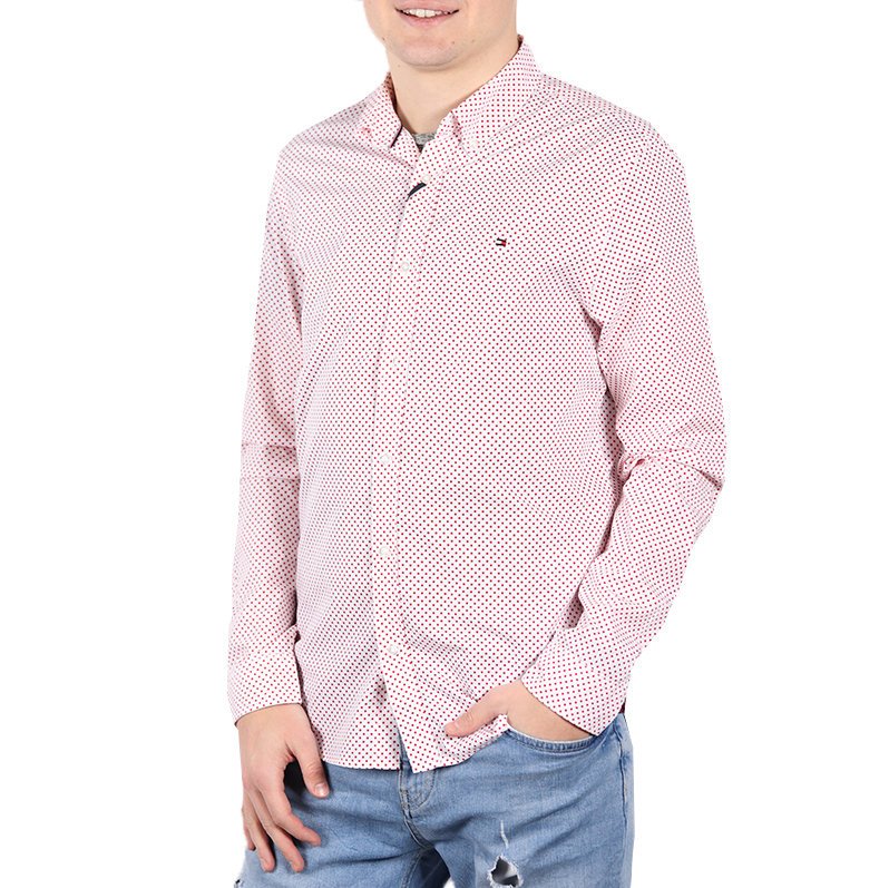 Koszula męska Tommy Hilfiger SLIM GEO PRINT SHIRT MW0MW12173 903 L