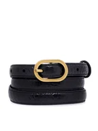 Paski - Gino Rossi Pasek Damski BLYL23005 Czarny - miniaturka - grafika 1