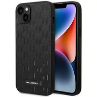 Etui i futerały do telefonów - Etui Karl Lagerfeld do iPhone 14 6,1" hardcase czarny/black Saffiano Mono Metal Logo - miniaturka - grafika 1