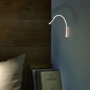 Orlicki Design Regulowana LAMPA ścienna Nuto Bianco Gold metalowa OPRAWA na peszlu LED 3W 3000K do czytania biała złota __code-59387 - Lampy ścienne - miniaturka - grafika 1