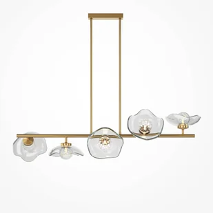 Nasufitowa lampa Miracle MOD207PL-05BS Maytoni kwiaty mosiądz przezroczysta - Lampy sufitowe - miniaturka - grafika 1