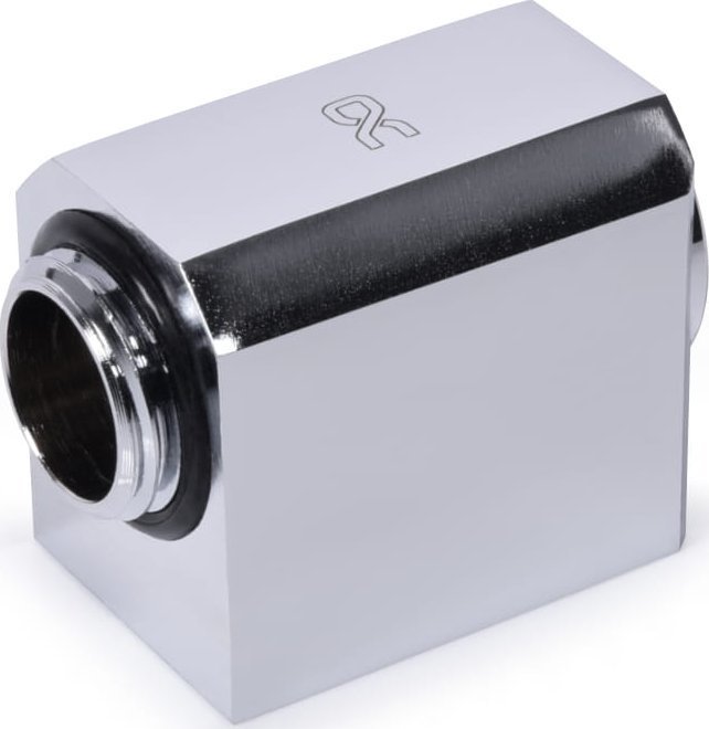 Alphacool Alphacool Low Profile Adapter 90 Grad G1/4 Zoll AG auf G1/4 Zoll IG - drehbar - Chrome