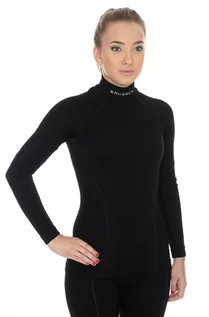 Bielizna sportowa damska - Bluza termoaktywna damska Brubeck Extreme Wool LS11930 czarny - grafika 1