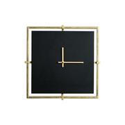 Zegary - Zegar Dekoracyjny Kwadratowy 40X5X40 Czarny + Złoty - miniaturka - grafika 1