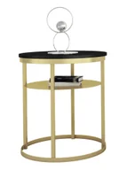 Ławy i stoliki kawowe - Stolik kawowy w stylu glamour czarny + złoty N6-K04 - miniaturka - grafika 1