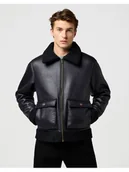 Kurtki męskie - Wrangler Kurtka przejściowa SHEARLING JACKET Czarny Regular Fit - miniaturka - grafika 1