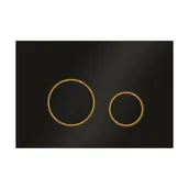 Przyciski spłukujące - Przycisk spłukujący do stelaża czarno/złoty Circle Ravak - miniaturka - grafika 1