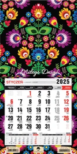 Kalendarz 2025, jednodzielny, folk - Kalendarze - miniaturka - grafika 1