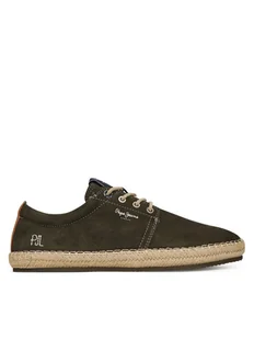 Pepe Jeans Espadryle Tourist West PMS10336 Khaki - Espadryle męskie - miniaturka - grafika 1