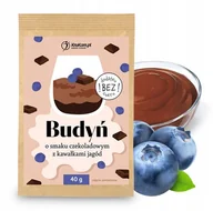 Szybkie dania obiadowe - KruKam Budyń o smaku czekoladowym z kawałkami jagód 40g bez dodatku cukru - miniaturka - grafika 1