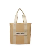 Torby męskie - Tommy Jeans Torba Retro Cool Tote AM0AM13278 Beżowy - miniaturka - grafika 1