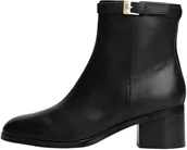 Botki damskie - Tommy Hilfiger Damskie botki TH BUCKLE RIDING MID HEEL FW0FW08859 Botki, czarne (czarne), 6, Czarny, 39 EU - miniaturka - grafika 1