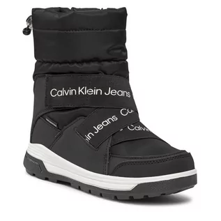 Buty dla dziewczynek - Śniegowce Calvin Klein Jeans V3X5-80755-1485 M Black 999 - grafika 1