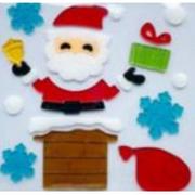 Zabawki kreatywne - Żelowe naklejki dekoracyjne BN Mikołaj w kominie - miniaturka - grafika 1