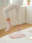 Skarpetki dla dzieci - Sinsay - Prążkowane skarpetki z ozdobną kokardką 3 pack - różowy - miniaturka - grafika 1