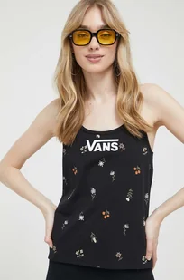 Vans top damski kolor czarny - Koszulki sportowe damskie - miniaturka - grafika 1