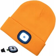 Odzież robocza - Ciepła CZAPKA ZIMOWA męska z latarką LED robocza ostrzegawcza HiVis ARDON - miniaturka - grafika 1