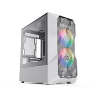 Obudowy komputerowe - Biała obudowa komputerowa Cooler Master TD300 Mesh – miniwieża, zaprojektowana z myślą o dużym przepływie powietrza, 2 wentylatory wlotowe ARGB 120 mm - miniaturka - grafika 1