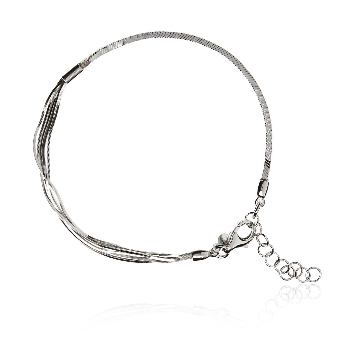 ankabizuteria.pl Bransoletka srebrna rodowana włoska