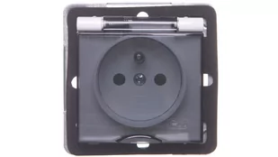 Ospel Impresja Modul Gniazdo bryzgoszczelne z uziemieniem, IP-44, z przesłonami torów prądowych GPH-1YZP/m/00/d - Gniazdka elektryczne - miniaturka - grafika 1