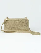 Torebki damskie - Mini torebka portfel damski marki GioVani (złota w wzory) Złoty - miniaturka - grafika 1