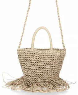 Torebka damska listonoszka David Jones Beżowa - Torebki damskie - miniaturka - grafika 1