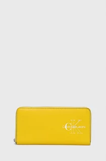 Portfele - Calvin Klein Jeans Jeans portfel damski kolor żółty - grafika 1