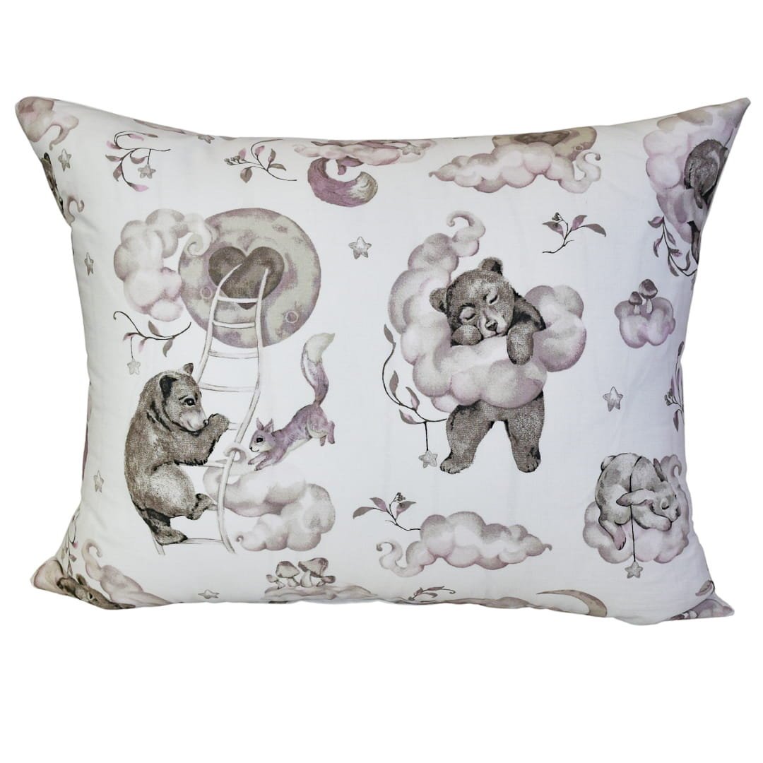 Poszewka Dziecięca 40x60 Bawełniana Misie Na Drabince Wysoka Jakość Polski Producent