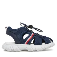 Buty dla chłopców - Sandały Tommy Hilfiger T1B2-33895-1591 M Granatowy - miniaturka - grafika 1