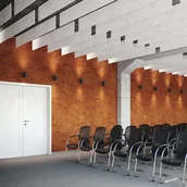 Inne meble biurowe - Panel akustyczny do zawieszenia 240x30 cm, 3 szt, biały - miniaturka - grafika 1