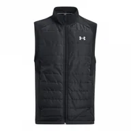 Kamizelki męskie - Męski bezrękawnik do biegania Under Armour Launch Pro Insulated Vest - czarny - UNDER ARMOUR - miniaturka - grafika 1