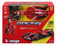 Samochody i pojazdy dla dzieci - Bburago Model 124 Bolid F1 Ferrari SF-24 Carlos Sainz do złożenia 18-26859 - model lub pojazd - miniaturka - grafika 1