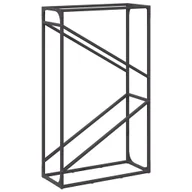 Wózki magazynowe - vidaXL Stojak na drewno opałowe, czarny, 60x25x100 cm - miniaturka - grafika 1