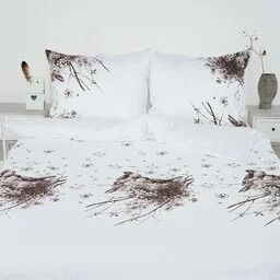 Andropol Pościel satynowa 200x220 Sofia 12 Ptaki biała brązowa 18850 - Pościel Andropol Pościel satynowa 200x220 Sofia 12 Ptaki biała brązowa 18850 - Pościel - miniaturka - grafika 1
