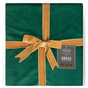 Obrus EUROFIRANY Premium Velvet 145 x 220 cm Ciemnozielony - Obrusy i serwetki - miniaturka - grafika 1