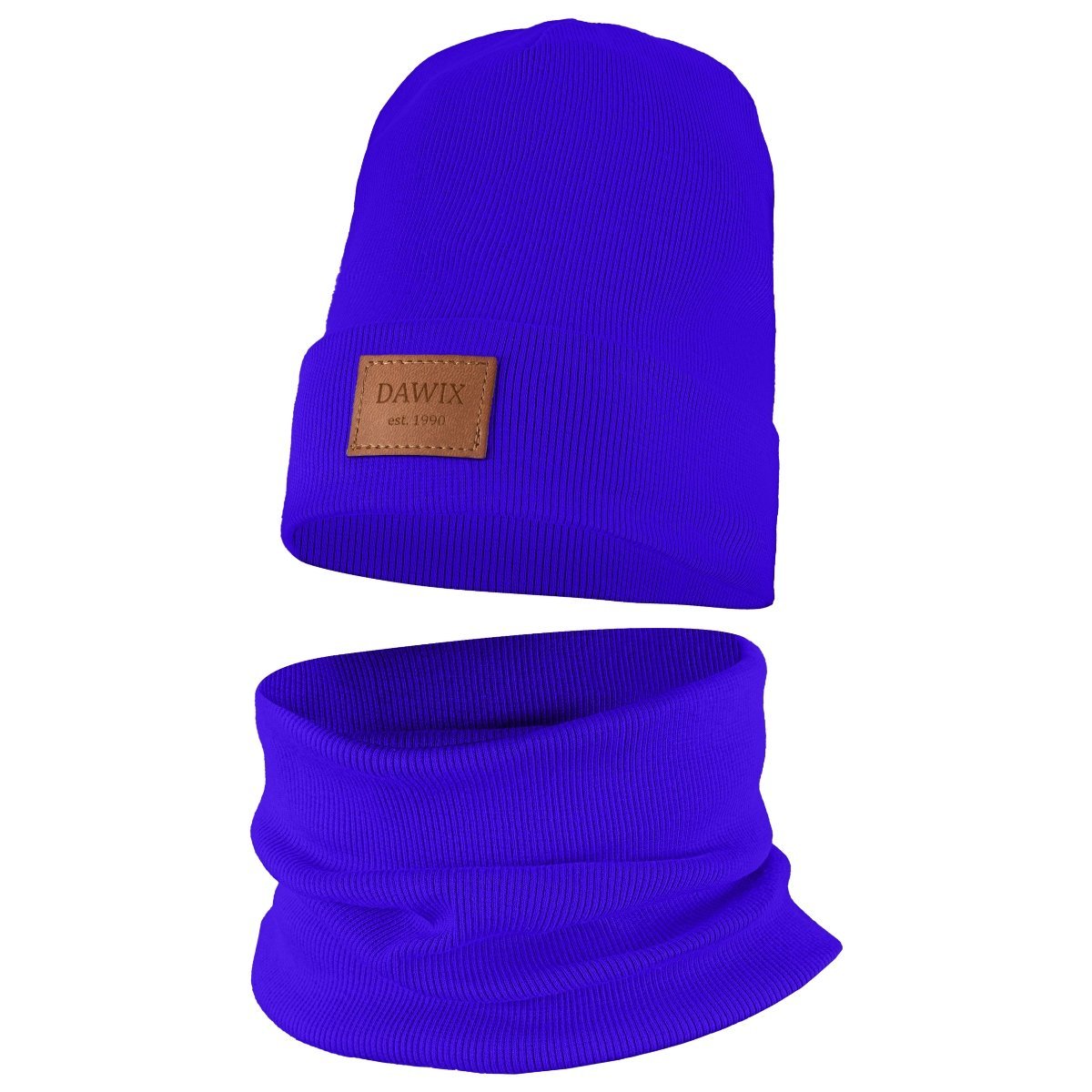 Czapka Wiosenna Jesienna Z Kominem Czapeczka Komplet Dla Dzieci 48-50 Chabrowy