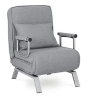 Fotele - Szary fotel relaksacyjny z funkcją spania - Amris - miniaturka - grafika 1